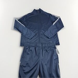 Xersion Tracksuit Mens M Blue Zip Up Sweatshirt Tapered Sweatpants Workout NEW